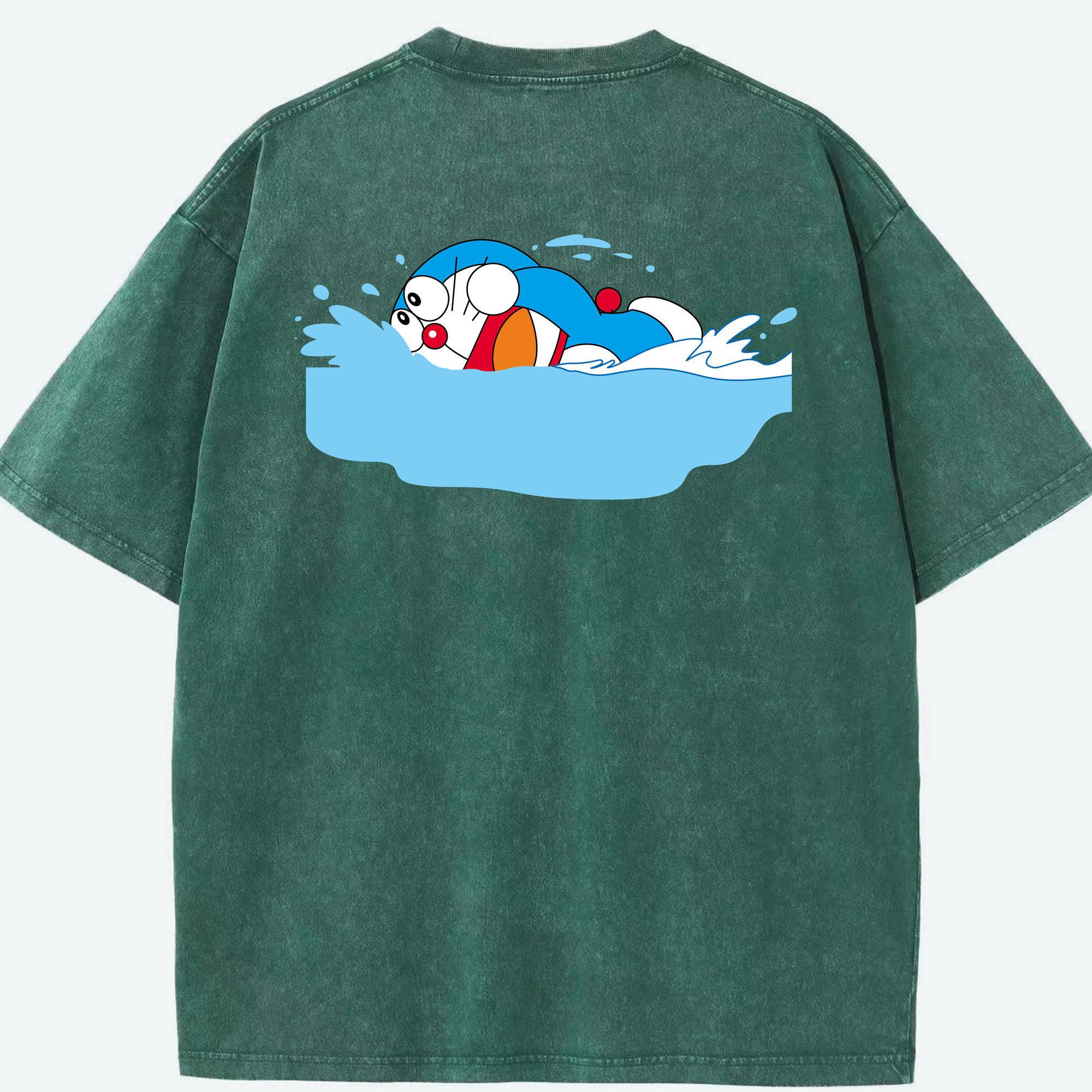 （画像用） ドラえもん Doraemon 綿100% ヴィンテージ風 半袖Tシャツ（背面プリント）